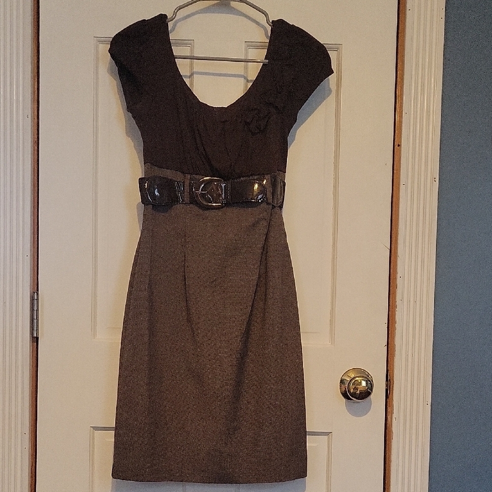 Elegant Black and Brown Women's Dress